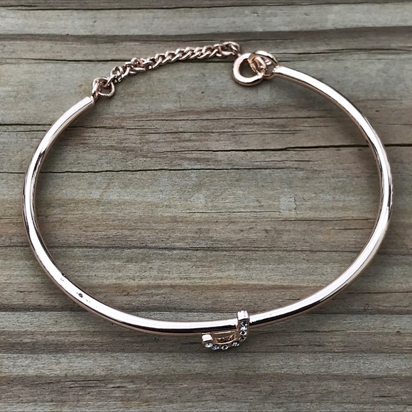 Mother Day Gift Women Bracelet Gold Hand Metal "J" - Picture 6 of 8